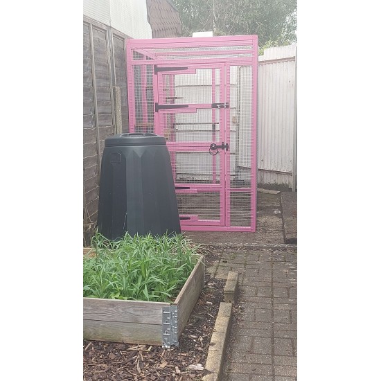 Pink 8FT X 4FT X 6ft High Freestanding Catio Enclosure 